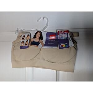 Hanes Ultimate Bandini Women's Wireless Bra ES A-B 30-32 Tan Flex(741)